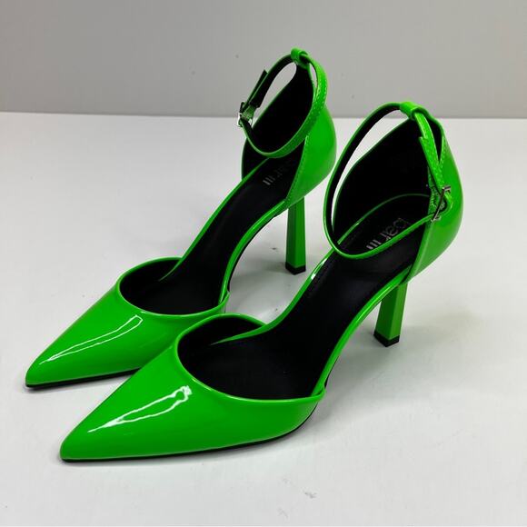 Bar III Idaa Ankle Strap Pump heels green - 8 - Picture 3 of 9